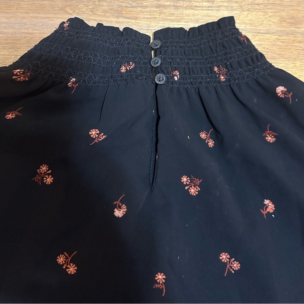 Madewell Georgette Smocked Mockneck Top Size small - Picture 9 of 10